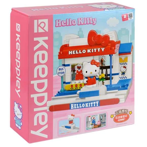 Sanrio Original Hello Kitty Anime Figures Building Blocks Toy Set